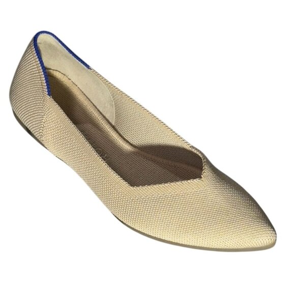 ROTHY'S The Point Beige Flats Women's Size W7 - Picture 1 of 11